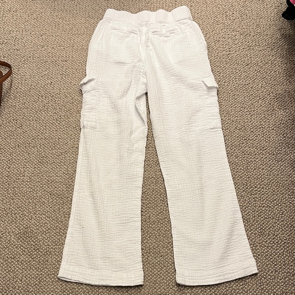 Time and Tru White Cotton Textured Fabric Pants - Picture 11 of 14